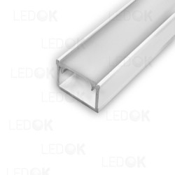 3m Baltas paviršinis aliuminis profilis LED juostoms 12x16mm