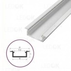 3m Baltas įmontuojamas aliuminis profilis LED juostoms 6x16mm