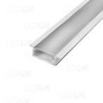 3m Baltas įmontuojamas aliuminis profilis LED juostoms 6x16mm