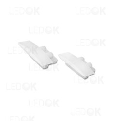 Balta įmontuojamo profilio 6x16mm aklė (2 vnt. kompl.)