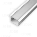 3m Baltas įmontuojamas aliuminis profilis LED juostoms 12x16mm