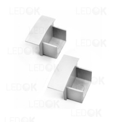 Balta įmontuojamo profilio 12x16mm aklė (2 vnt. kompl.)