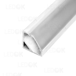 3m Baltas kampinis aliuminis profilis LED juostoms 16x16mm 45°