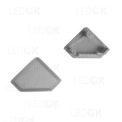 Pilka kampinio profilio 16x16mm 45° aklė (2 vnt. kompl.)