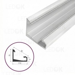 Balta kampinio profilio 15x17.5mm 30/60° aklė (2 vnt. kompl.)