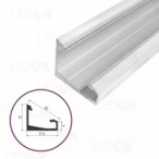 Balta kampinio profilio 15x17.5mm 30/60° aklė (2 vnt. kompl.)