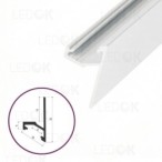 2m Baltas kampinis aliuminis profilis LED juostoms SHELF
