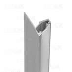 3m Pilkas kampinis aliuminis profilis LED juostoms SHELF (Anoduotas)