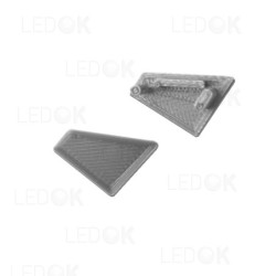 Pilka kampinio profilio SHELF aklė (2 vnt. kompl.)