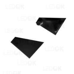 Juoda kampinio profilio SHELF aklė (2 vnt. kompl.)