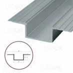 3m Priglaistomas aliuminis profilis LED juostoms 12x23mm (Anoduotas)