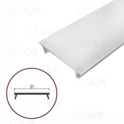 3m Matinis baltas dangtelis profiliui 23mm PMMA