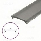 2m Matinis juodas dangtelis profiliui 23mm PMMA