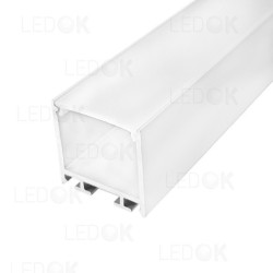 3m Baltas paviršinis aliuminis profilis LED juostoms 23x23mm
