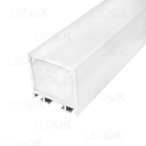 3m Baltas paviršinis aliuminis profilis LED juostoms 23x23mm