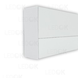 2m Baltas paviršinis aliuminis profilis maitinimo šaltiniui 23x40mm
