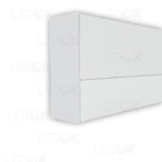 2m Baltas paviršinis aliuminis profilis maitinimo šaltiniui 23x40mm
