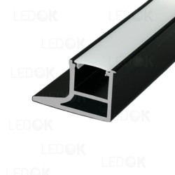 2m Juodas Spec. baldinis aliuminis profilis LED juostoms su rankenėle