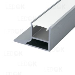 2m Pilkas Spec. baldinis aliuminis profilis LED juostoms su rankenėle (Anoduotas)