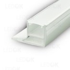 3m Baltas Spec. baldinis aliuminis profilis LED juostoms su rankenėle