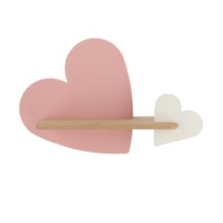HEART Sieninis šviestuvas 5W LED 4000K IQ KIDS PINK+Balta FSC MIX 70%