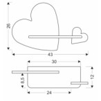 HEART Sieninis šviestuvas 5W LED 4000K IQ KIDS PINK+Balta FSC MIX 70%