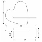 HEART Sieninis šviestuvas 5W LED 4000K IQ KIDS RožinėFSC MIX 70%