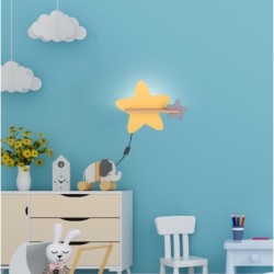 STAR Sieninis šviestuvas 5W LED IQ KIDS su laidu. su jungikliu + kištuku Aukso+Pilka