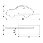 CAR Sieninis šviestuvas 5W LED 4000K WL IQ KIDS Mėlyna