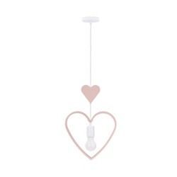 HEART H Pakabinamas šviestuvas 1xE27 IQ KIDS pink