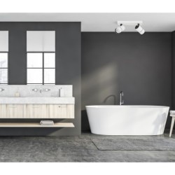 Lubinis šviestuvas Laconi 2xGU10 Juoda Balta (SPL-2813-2B-WH)