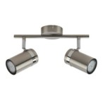 Lubinis šviestuvas Palmoni 2xGU10 Nikelio Satino Chromo (SPL-2024-2)