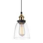 Pakabinamas šviestuvas Francis 1xE27 Aukso Juoda (MDM-2563/1 GD+CL)