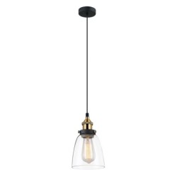 Pakabinamas šviestuvas Francis 1xE27 Aukso Juoda (MDM-2563/1 GD+CL)