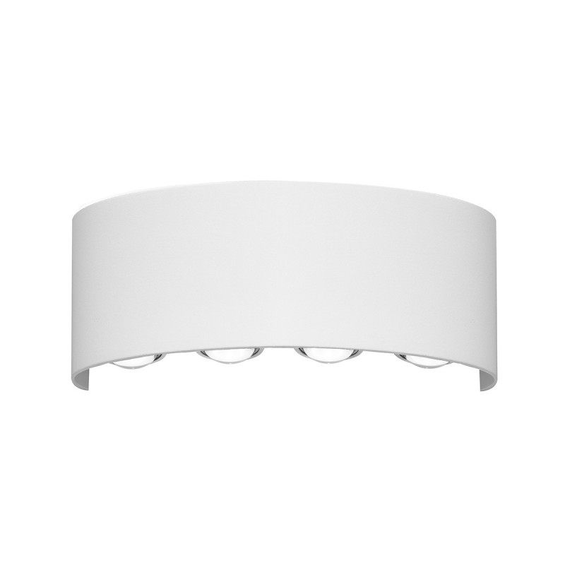 Sieninis lauko šviestuvas Ortelo LED 8W 3000K Smėlio Balta (OWL-6650-4-WH-3K)