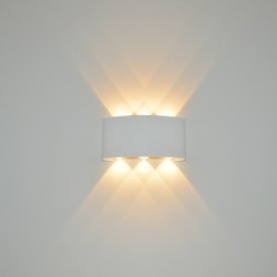 Sieninis lauko šviestuvas Ortelo LED 8W 3000K Smėlio Balta (OWL-6650-4-WH-3K)