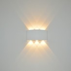 Sieninis lauko šviestuvas Ortelo LED 8W 3000K Smėlio Balta (OWL-6650-4-WH-3K)