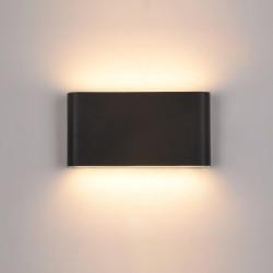 Sieninis lauko šviestuvas Romano LED 12W 3000K Juoda (PL-266B)