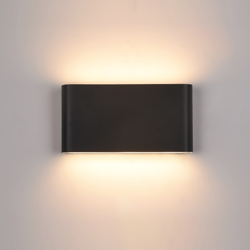 Sieninis lauko šviestuvas Romano LED 12W 3000K Juoda (PL-266B)
