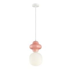 Pakabinamas šviestuvas Latera 1xE14 Rožinė Balta Matinė (PND-94331-1L-PK)