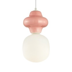 Pakabinamas šviestuvas Latera 1xE14 Rožinė Balta Matinė (PND-94331-1L-PK)