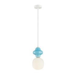 Pakabinamas šviestuvas Latera 1xE14 Mėlyna Balta Matinė (PND-94331-1S-BLU)