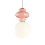 Pakabinamas šviestuvas Latera 1xE14 Rožinė Balta Matinė (PND-94331-1S-PK)