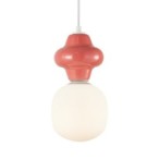 Pakabinamas šviestuvas Latera 1xE14 Raudona Balta Matinė (PND-94331-1S-RED)