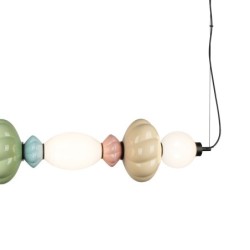 Pakabinamas šviestuvas Tordi LED 24W 3000K Smėlio Žalia Rožinė Mėlyna Balta Matinė (PND-94721-3A-MLTI)