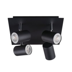 Lubinis šviestuvas EVALO EL-4O B-SR 4xGU10 230V IP20 Aliuminio lydinys Juoda