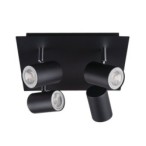 Lubinis šviestuvas EVALO EL-4O B-SR 4xGU10 230V IP20 Aliuminio lydinys Juoda