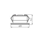 Įmontuojamas šviestuvas IMBER LED CW 1W 12V DC 6500K 40lm IP65 Aliuminio lydinys Plastikas