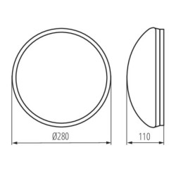 Lubinis šviestuvas PIRES DL-600 NS GLS-CFL E27 230V IP44 Stiklas Plastikas Balta