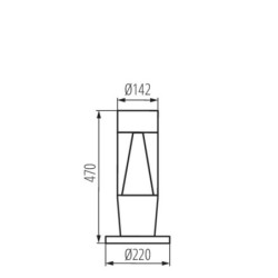 Pastatomas lauko šviestuvas INVO TR 47-O-GR GU10 3x3,5W 230V Plastikas Grafito